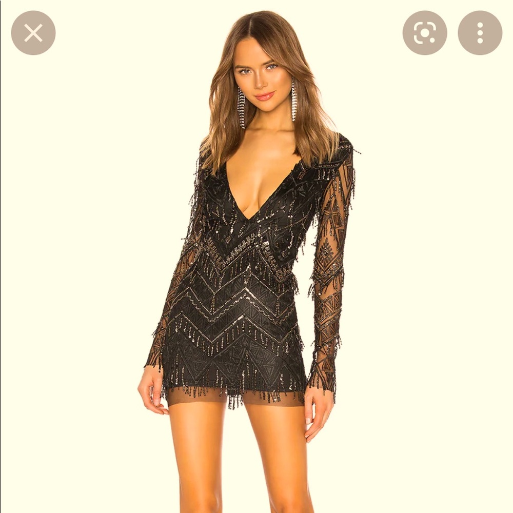 Nia sequin fringe dress